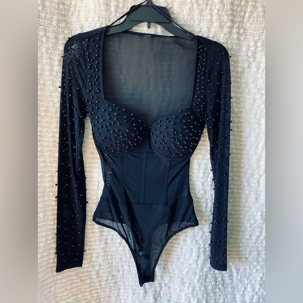 Dramatic Black Pearl Bodysuit